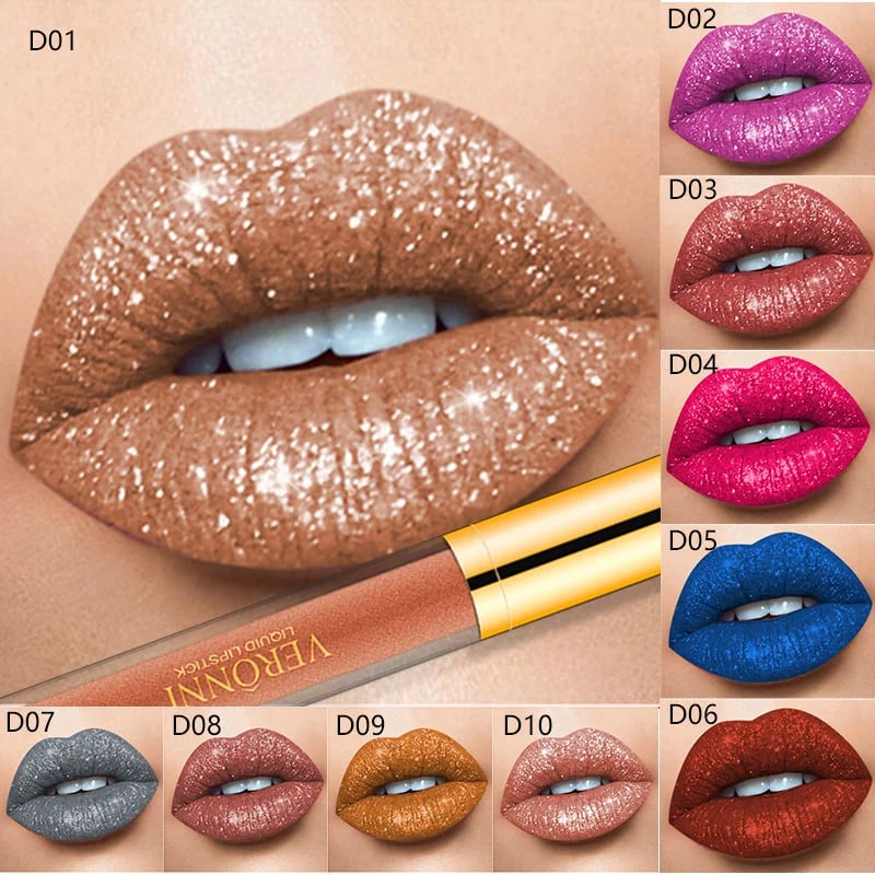 Glinté™ Diamond Liquid Lipstick — 16-Hour Shine & Comfort