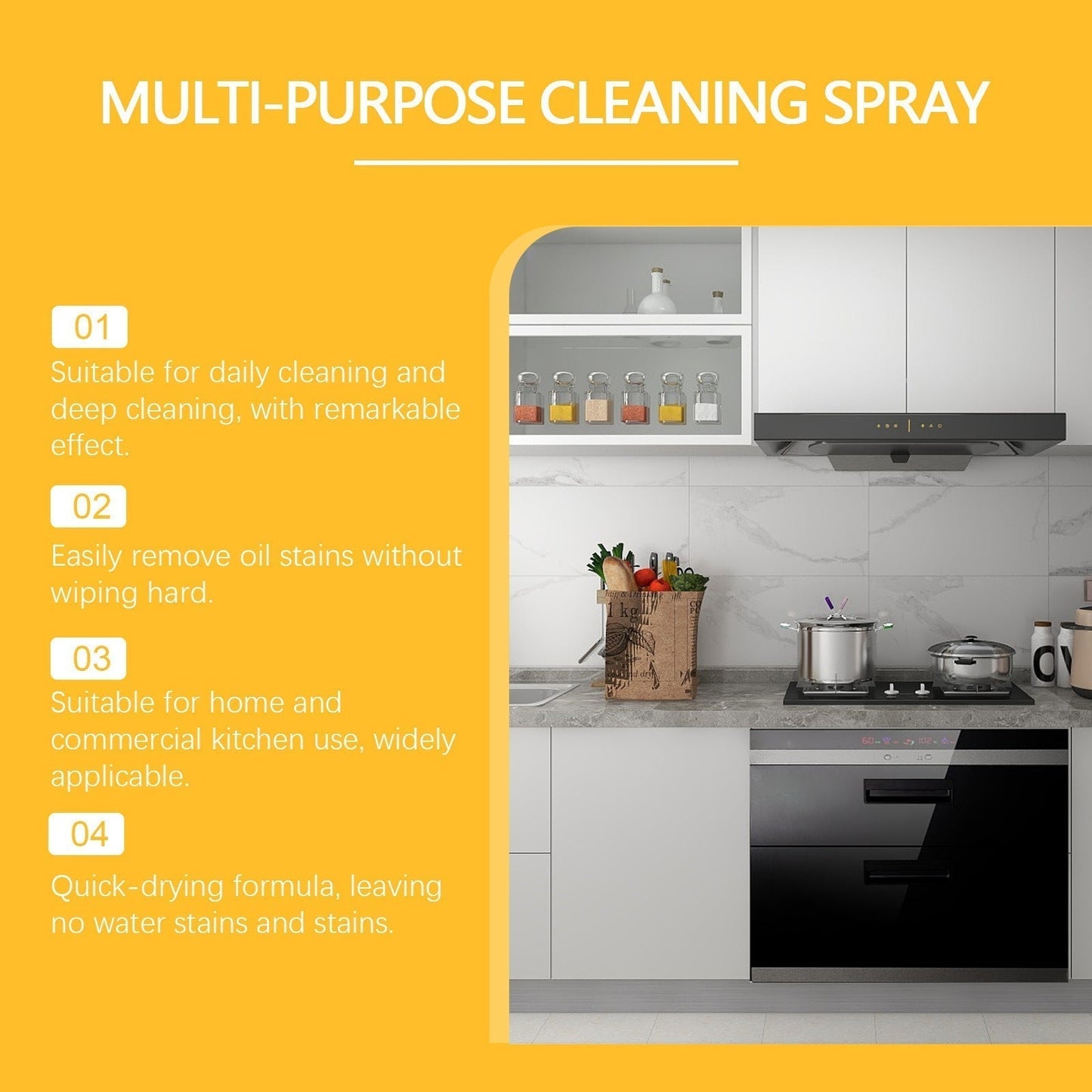 Heavy Duty Degreaser Cleaner Spray for Kitchen