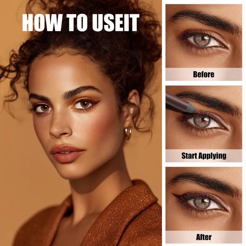 24HR Waterproof Eyeliner Pencil | Glide it on smooth, lock it in place — apply once and forget about your eyeliner all day