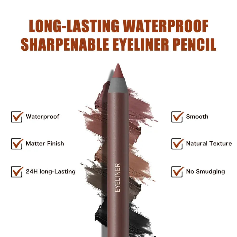 24HR Waterproof Eyeliner Pencil | Glide it on smooth, lock it in place — apply once and forget about your eyeliner all day