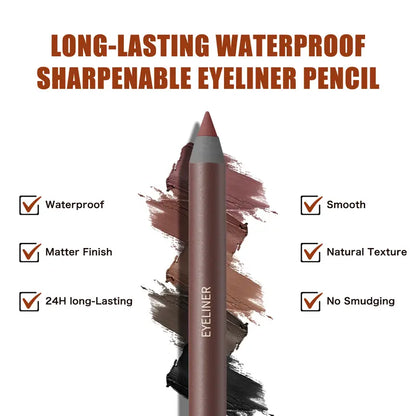 24HR Waterproof Eyeliner Pencil | Glide it on smooth, lock it in place — apply once and forget about your eyeliner all day